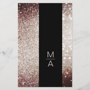 Elegant Monogram Zilver Roest Flyer