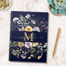 Elegant Monogram Zomer Bloemenweide Bloemstuk