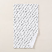 Elegant Monogram ZWART DE LORD Bad Handdoek (Handdoek)