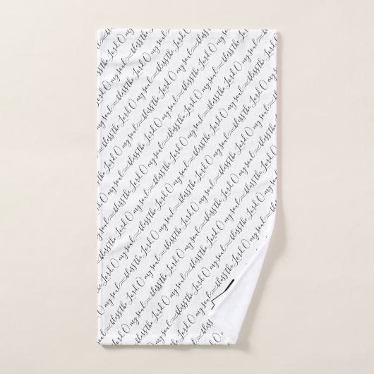 Elegant Monogram ZWART DE LORD Bad Handdoek (Handdoek)