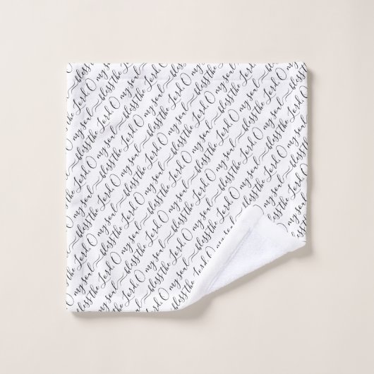 Elegant Monogram ZWART DE LORD Bad Handdoek (Wasdoekje)