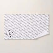 Elegant Monogram ZWART DE LORD Bad Handdoek (Handdoek)