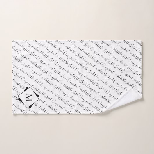 Elegant Monogram ZWART DE LORD Bad Handdoek (Handdoek)
