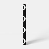 Elegant Monogram Zwart en Wit Samsung Galaxy Hoesje (Linkerkant)