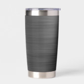 Elegant Monogram Zwart Geïsoleerde Drinkbeker (Links)
