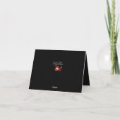 Elegant Monogram Zwart Goud Blanko Trouw Uitgevouw Bedankkaart (Achterkant)