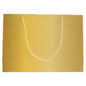 Elegant Monogram Zwart Goud Elegant Script Naam Groot Cadeauzakje (Achterkant)