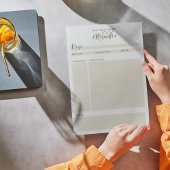 Elegant Monogram Zwart Goud Modern Receptblad Notitieblok