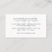 Elegant Monogram Zwart Grijs Designer Visitekaartj Visitekaartje (Achterkant)