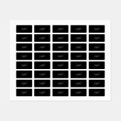 Elegant  monogram | Zwart Grijs Wit Labels (Vel)