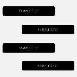 Elegant  monogram | Zwart Grijs Wit Labels