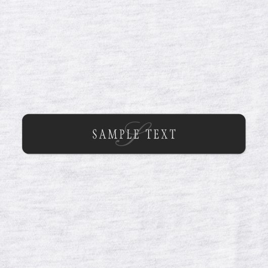 Elegant monogram | Zwart Grijs Wit Labels (Design 1)