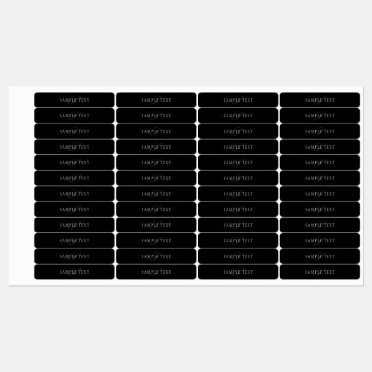 Elegant monogram | Zwart Grijs Wit Labels (Vel)