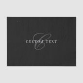 Elegant monogram | Zwart Grijs Wit Tissuepapier (Voorkant)