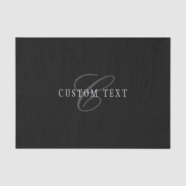 Elegant  monogram | Zwart Grijs Wit Tissuepapier