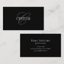 Elegant  monogram | Zwart Grijs Wit