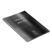 Elegant Monogram Zwart Reis Notitieboek (Rechterzijde)