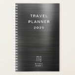 Elegant monogram zwart reizen planner<br><div class="desc">Elegant Monogram Zwarte Reisplanner.</div>
