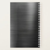 Elegant monogram zwart reizen planner (Achterkant)