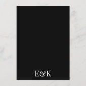 Elegant Monogram Zwart Wit Bruiloft BOLD BIG Menu (Achterkant)