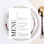 Elegant Monogram Zwart Wit Bruiloft BOLD BIG Menu<br><div class="desc">Vier de tijdloze schoonheid van de liefde met mijn prachtige Premium Classic Modern Elegant Names / Monogram Black & White Wedding Collectie. Verhoog je speciale dag naar een nieuw niveau van verfijning en charme, terwijl je samen als koppel aan je reis begint. Bij Phrosne Ras Design Zazzle begrijpen we dat...</div>