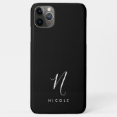 Elegant Monogram Zwart-wit Case-Mate iPhone Case (Achterkant)
