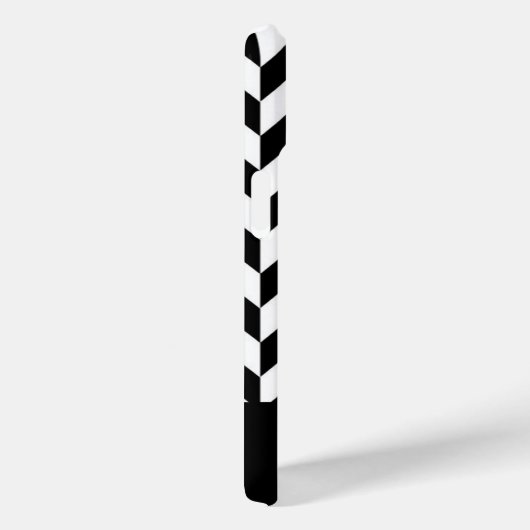 Elegant monogram zwart-wit Case-Mate iPhone case (Achterkant / Rechts)