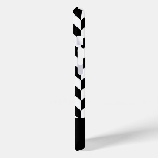 Elegant monogram zwart-wit Case-Mate iPhone case (Achterkant / Links)