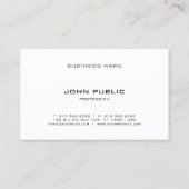 Elegant monogram zwart wit eenvoudige Sjabloon Visitekaartje (Achterkant)