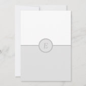 Elegant monogram zwart-wit grijs Baby shower Kaart (Achterkant)