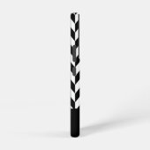 Elegant monogram zwart-wit iPhone 15 Hoesje Samsung Galaxy Hoesje (Rechterkant)