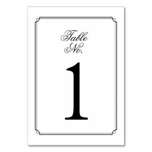 Elegant Monogram Zwart-wit Script Kaart (Voorkant)