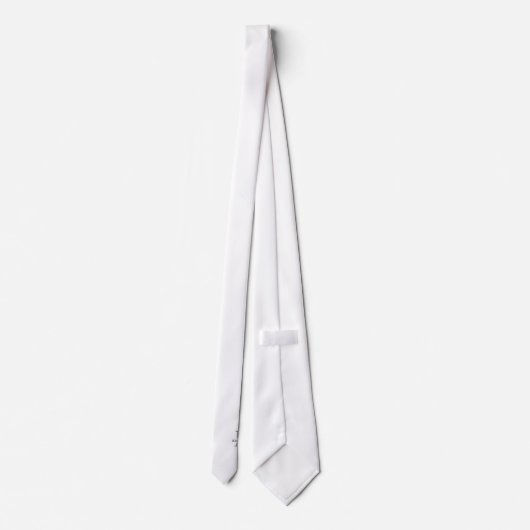 Elegant Monogram | Zwart wit Stropdas (Achterkant)