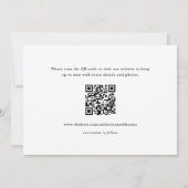Elegant Monogram Zwart-wit trouwfoto Save The Date (Achterkant)