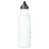 Elegant Monogram Zwart-wit Waterfles (Links)