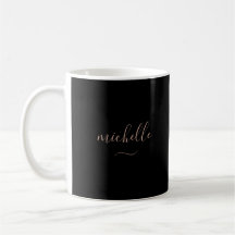 Elegant Monogram Zwarte Gouden Script Naam met kru
