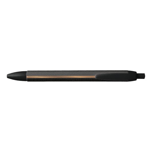 Elegant monogramed black gold name script kantoor zwarte inkt pen (Achterkant)