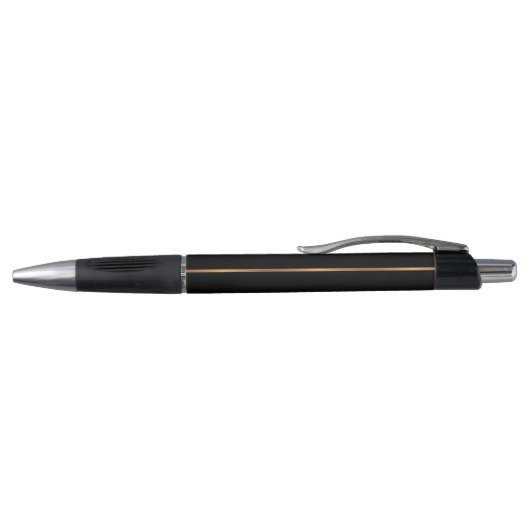 Elegant monogramed black gold name script stijlvol pen (Bovenkant)