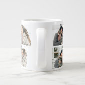 Elegant Monogramed en 5 Photo Personalized Mug  Grote Koffiekop (Achterkant)