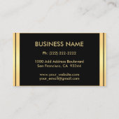 Elegant monogramed Gold Black Letter 'R' Visitekaartje (Achterkant)