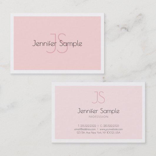 Elegant Monogramed Minimalistisch Luxury Design Visitekaartje (Voorkant / Achterkant)