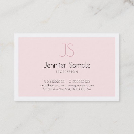 Elegant Monogramed Minimalistisch Luxury Design Visitekaartje (Achterkant)