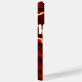 Elegant Monogramed Red Black Gold Agate Girly Case-Mate iPhone Case (Achterkant / Rechts)