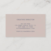Elegant monogramlogo beige blauw professioneel visitekaartje (Achterkant)