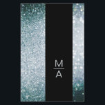 Elegant Monogramm Silber Blau Flyer<br><div class="desc">Ein elegantes und raffiniertes Design mit einem digitalen Bild aus Silber-Blau-Glitter. Achtung: Bei der Herstellung wird keine echte Folie verwendet, sondern nur die Farbe gründlich aufgedruckt. Füge deine Daten, Logo, Firmendetails und Bilder in Minuten hinzu.</div>