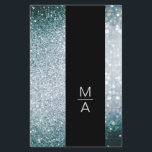 Elegant Monogramm Silber Blau Flyer<br><div class="desc">Ein elegantes und raffiniertes Design mit einem digitalen Bild aus Silber-Blau-Glitter. Achtung: Bei der Herstellung wird keine echte Folie verwendet,  sondern nur die Farbe gründlich aufgedruckt. Füge deine Daten,  Logo,  Firmendetails und Bilder in Minuten hinzu.</div>