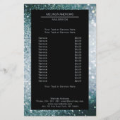 Elegant Monogramm Silber Blau Flyer (Achterkant)