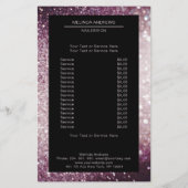 Elegant Monogramm Silber Lila Flyer (Achterkant)