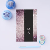Elegant Monogramm Silber Lila Flyer (Enkel)