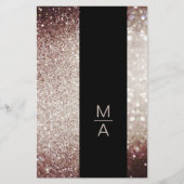 Elegant Monogramm Silber Rost Flyer (Voorkant)